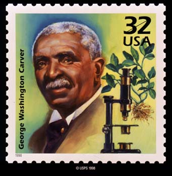 Stamp with George Washington Carver's picture